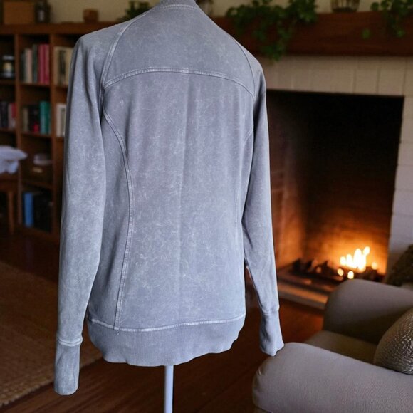 LULULEMON ( 6 ) Scuba Crew Stone Washed Lunar Rock W3CT3S - Picture 4 of 6